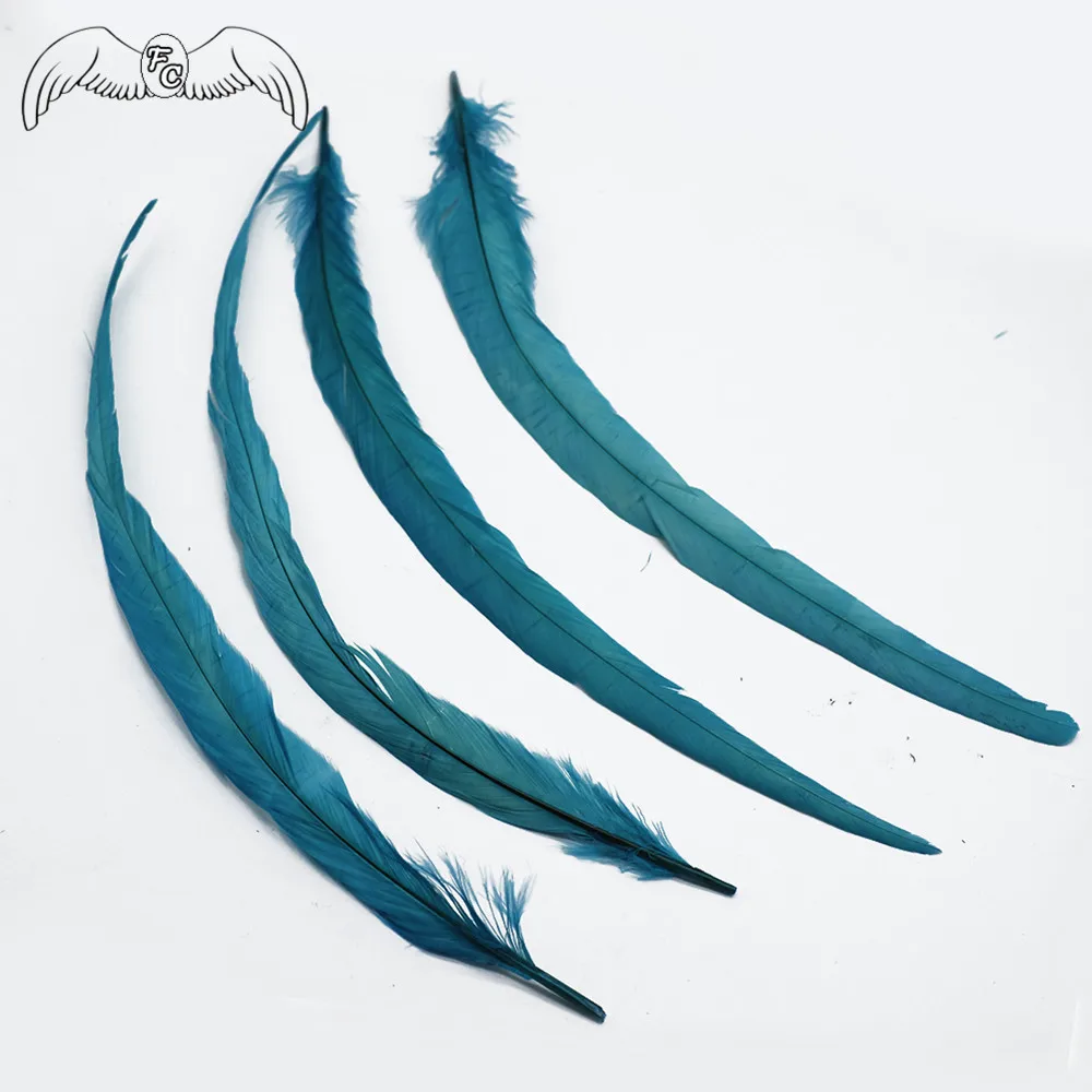 Wholesale 100pcs Natural Peacock Blue Rooster Tail Feather 35-40cm Cock Pheasant Carnival Costume/Cosplay/Shamba Dancer | Дом и сад