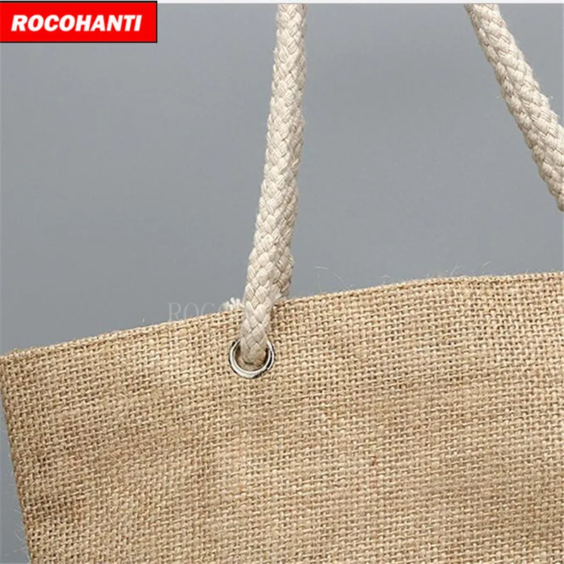 

100x Custom Order Accept Eco-friendly Jute Hemp Bag Shopping Tote with Rope Handle