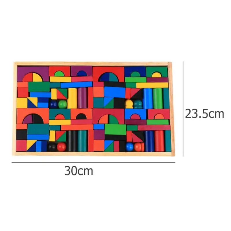 112pcs/Set Colorful Wooden Blocks Adult Kids Jigsaw Domino Games Sort Montessori Educational Creativity Toys Children Gift