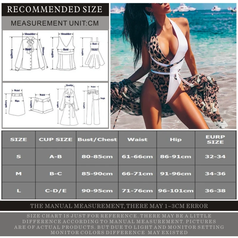 Купальник FDBRO Женский леопардовое пестрый в европейском стиле|Купальники| |