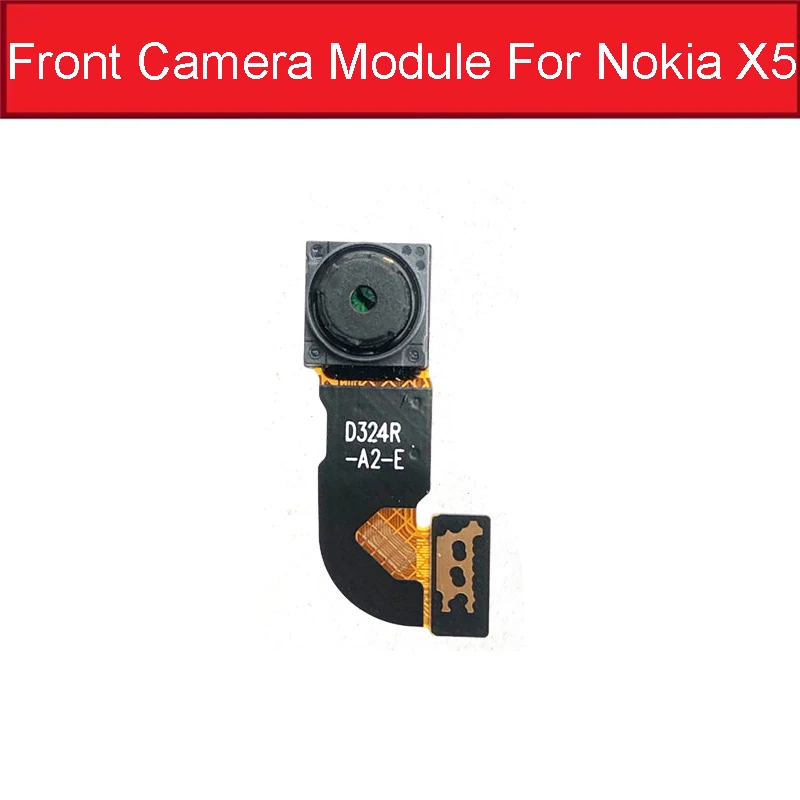 Front For Nokia X5 Модуль передней и задней камеры для Nokia X5 5,1 Plus X6 6,1 Plus TA-1109 TA-1099 Основная камера маленькая камера запасные части - Color: Front For Nokia X5