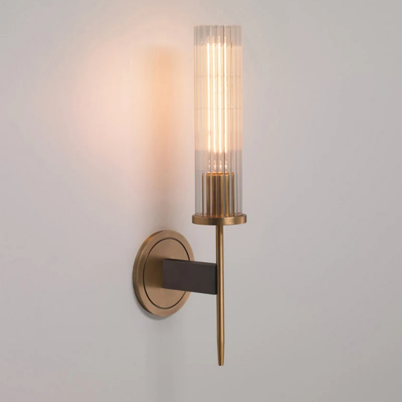 

Designer Simple Wall Lamp Hotel Villa Model Room Living Room Corridor Aisle Wall Lamp Fashion Bedside Glass Wall Lamp