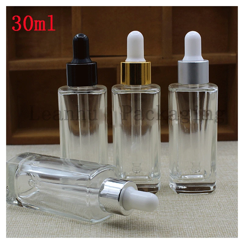 30ml Glass Essence oil Bottle, There Are Four Color Lid, Beauty Care For Women, DIY Personal Care Containers, Cosmetics Empty Bottle