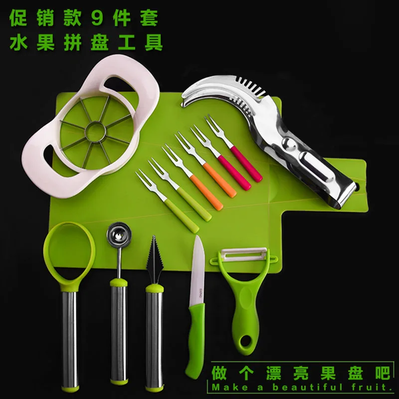 1Pcs Carved Tools Set Fruit Vegetable Carving Knife Splitters Dual Use Cut Digging Ball Spoon Creative Gifts | Дом и сад