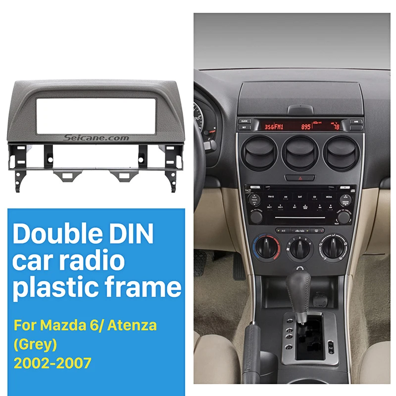 

Seicane 1DIN Car Radio Fascia for 2002-2007 Mazda 6 Atenza Car Mounted Stereo Dashboard Surrounded Panel Installation Face Plate