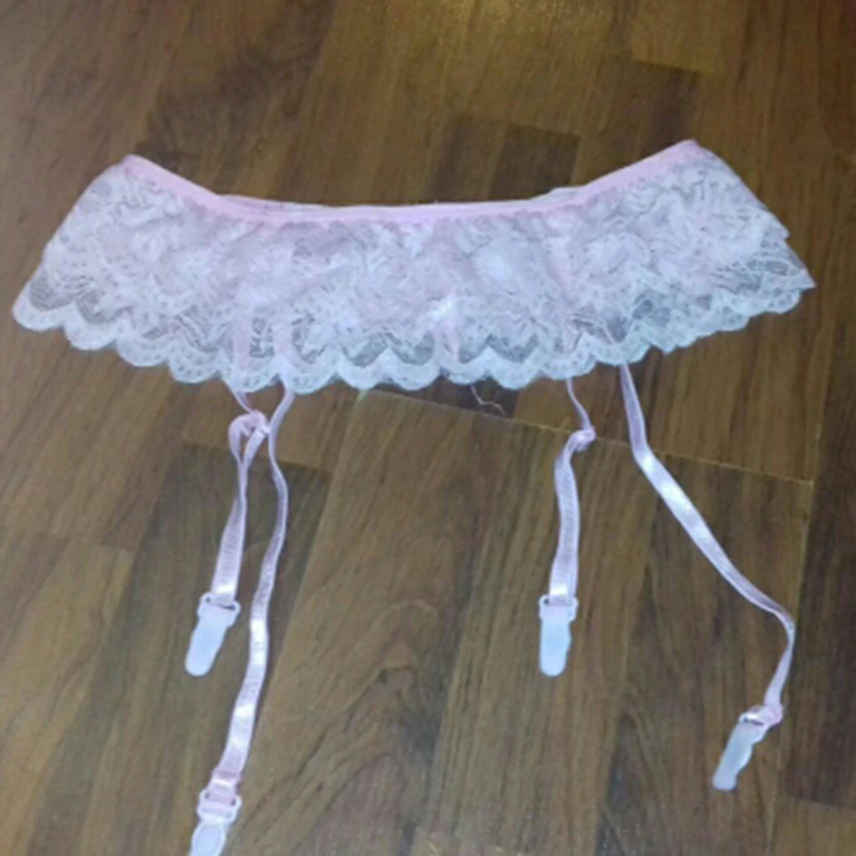 Женский двухслойный свадебный пояс подвязка кружевной на подтяжках горячая