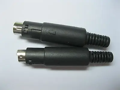 

10 Pcs DIN Plug Connector 6 Pin Mini w/ Plastic Handle
