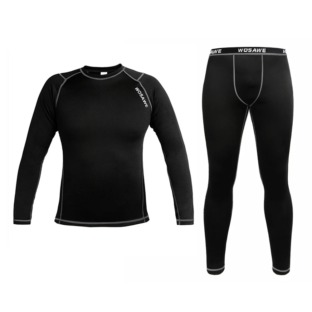 WOSAWE Мужская термальная флисовая быстросохнущая Базовая нижняя одежда для