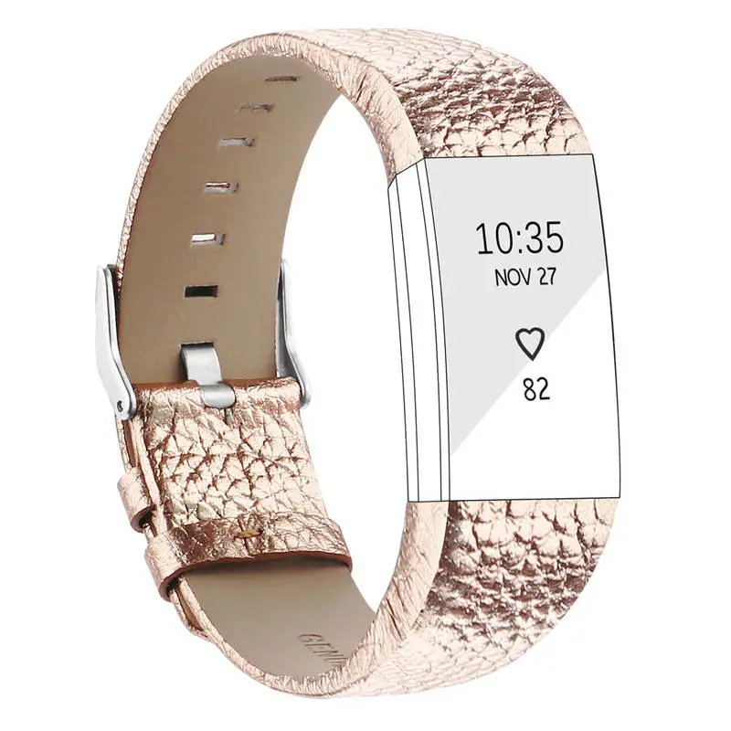 5 Топ продаж! Ремешок из натуральной кожи для Fitbit Charge 2 Charge2, умный Браслет, сменный ремешок для часов со стальной пряжкой - Цвет: 5