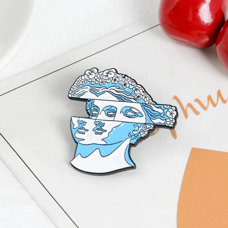 Художник Скульптура броши в виде двух лицевая сторона Женская художественная