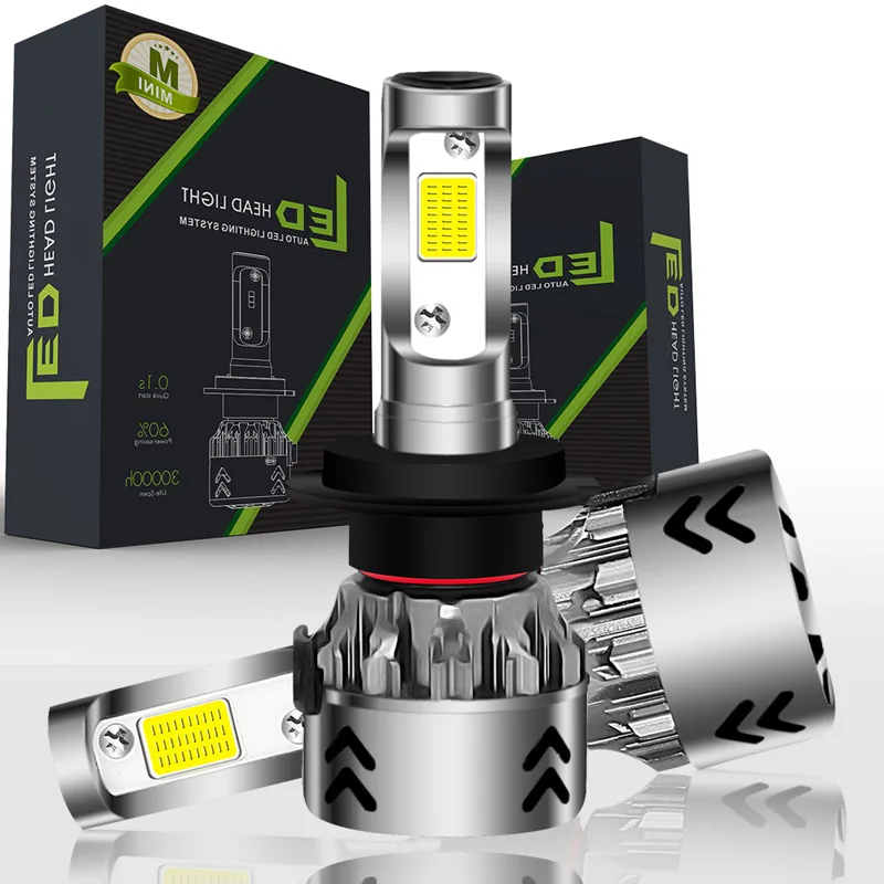 Мини Автомобильные фары лампы 9600LM CREE XHP50 супер светодиодный чип 12В 6000k h7led h1 h3 h4 9005