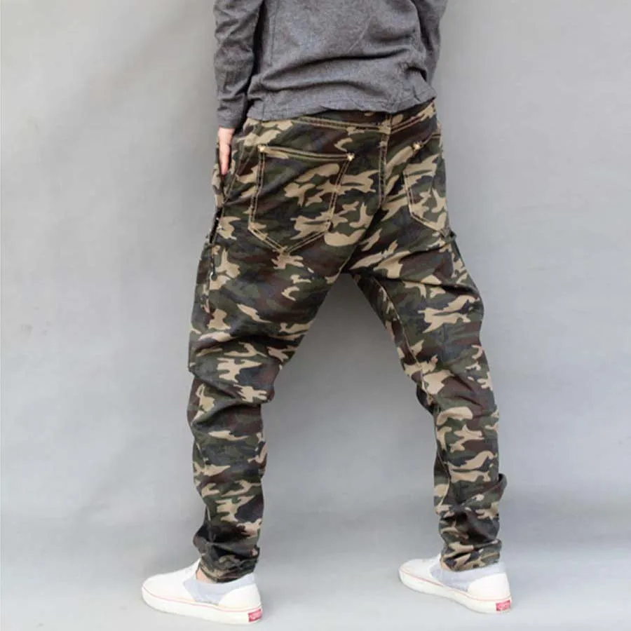 Армейские зеленые камуфляжные хлопковые Брендовые брюки свободные шаровары