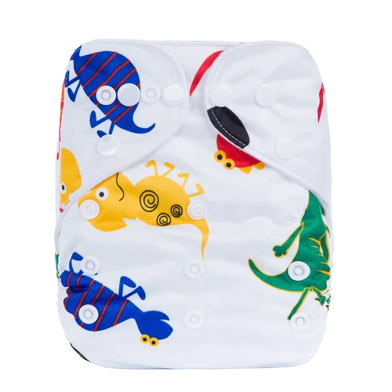 R19 Ananbaby Многоразовые подгузники из ткани детские Machien животные принты карман ткань подгузник подходит для 3-15 кг младенцев - Цвет: R19