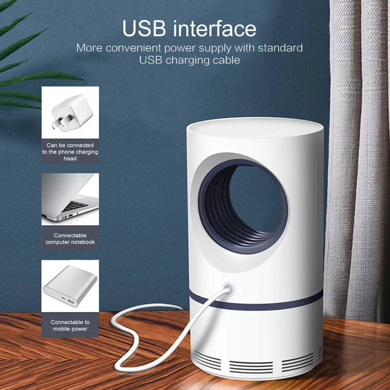 Светодиодная лампа репеллент УФ Ночник светильник USB убийца насекомых комаров