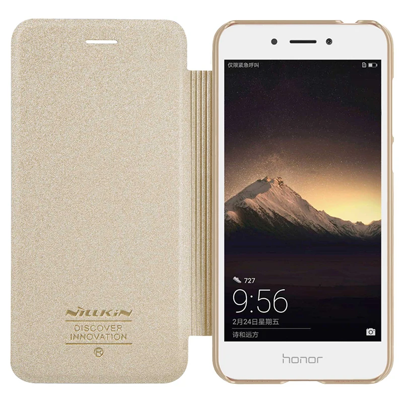 Чехол для Huawei honor 6a жесткий чехол-накладка NILLKIN из искусственной кожи чехол-книжка