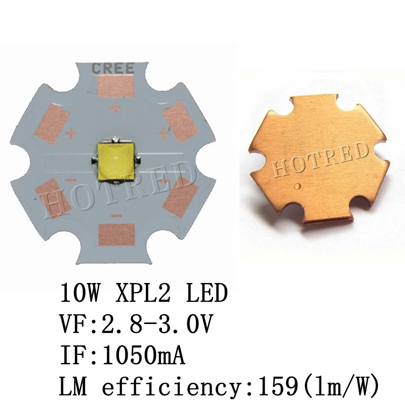 Оригинальная Светодиодная лампа Cree XPL2, диоды второго поколения, HD 3535, светодиодный чип, холодный белый светодиод высокой мощности с медной печатной платой 20 мм, 1 шт.