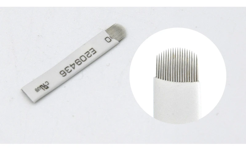 

50P 12 14 16 18 U shape microblading Needle Eyebrow Tattoo Blades 3D Embroidery Manual Pen Permanent Makeup tattoo accessory