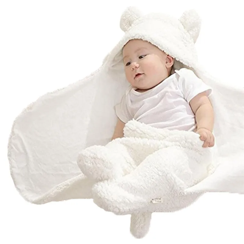 Новинка 2018 розовое и белое теплое детское одеяло для новорожденных мальчиков сна