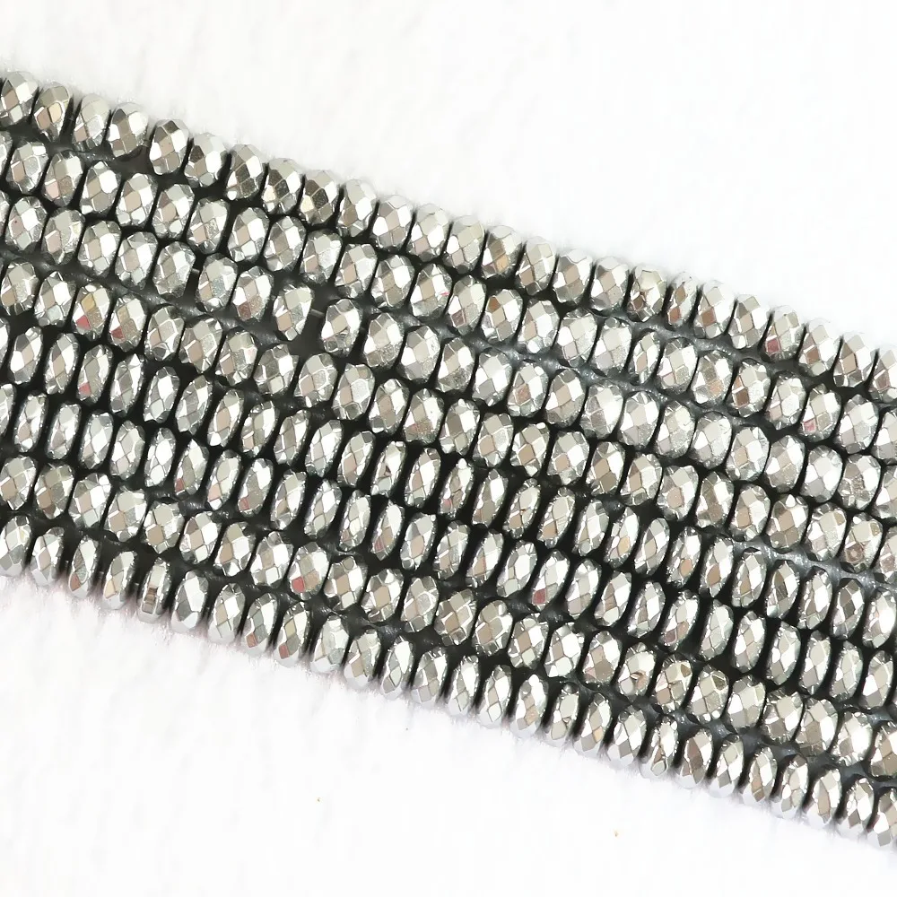 Серебряный цвет белый гематит камень Горячие натуральные новые 4х6 мм 5х8 6х10