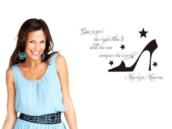 Обувь на высоком каблуке для девочек Marian Monroe английская Цитата настенные