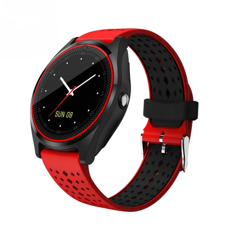 High Quality V9 Round Screen Smart Watch GPS Positioning Bluetooth Camera Sleep Monitor Pedometer Drop SHipping #0608 | Электроника