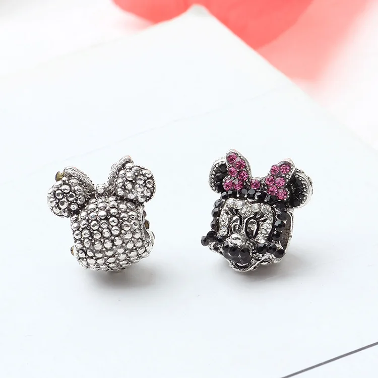 2 шт. детский манеж disney Микки Маус Дети DIY ожерелье браслет аксессуары свитер ювелирные изделия кулон подарок для девочки браслет