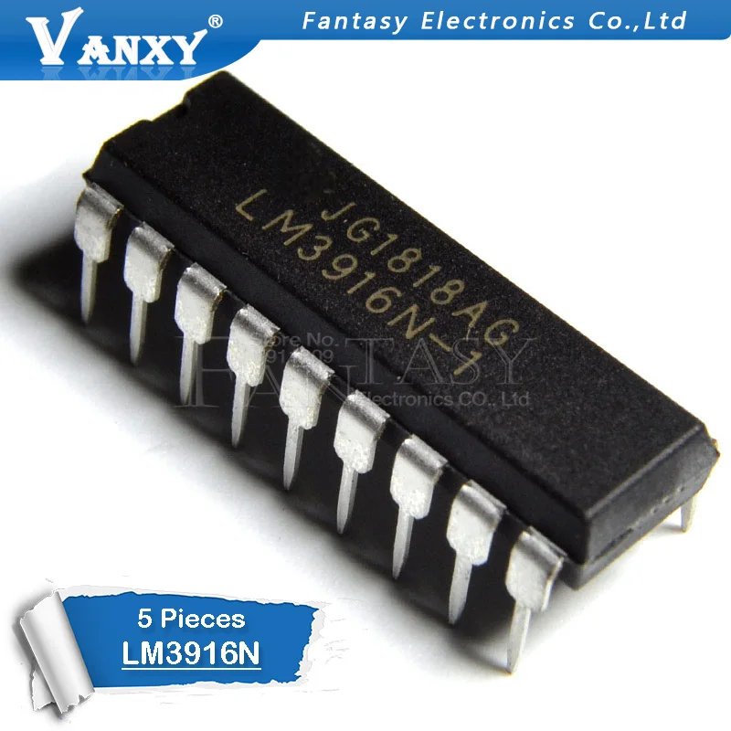 5 шт. LM3916N-1 DIP18 LM3916 DIP LM3916N DIP-18 | Электронные компоненты и принадлежности