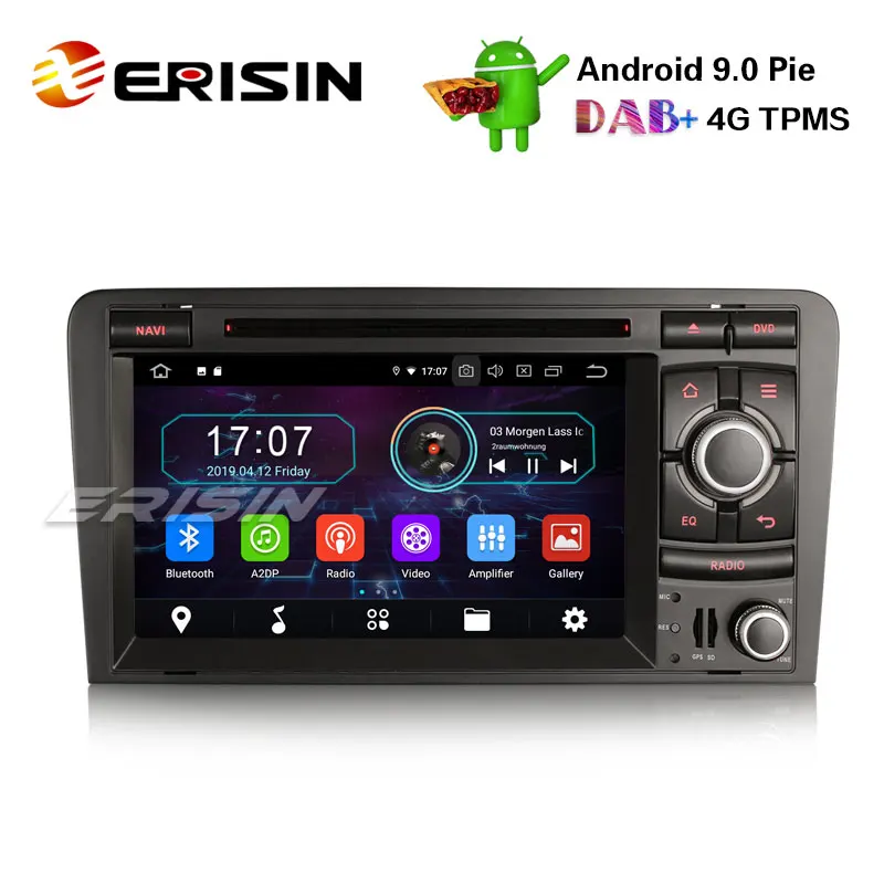 Erisin ES4973A 7 &quotAndroid 9 0 DAB + 4G автомобильное радио GPS SWC BT SatNav Wifi DVR для AUDI A3 S3 RS3 RNSE