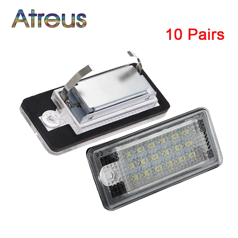 Atreus 10 пар Автомобильный светодиодный номерной знак 12 В оптовая продажа для Audi A6 c6