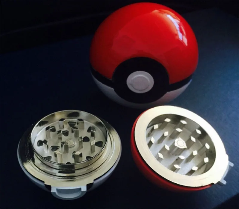 Горячие новые игры Шлифовальные станки Покемон Go Pokeball Металл 3 слоя курения
