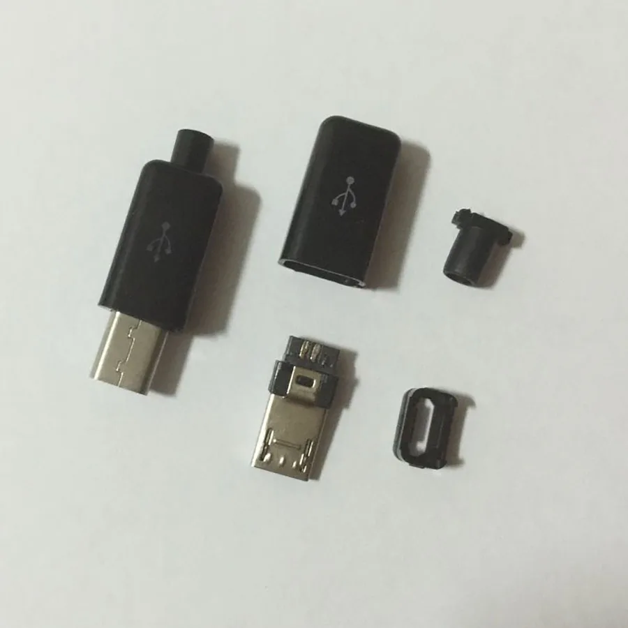 10 шт./лот Micro USB 5-контактная штепсельная вилка сварного типа USB-разъем для зарядки