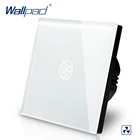 Wallpad, регулятор скорости вентилятора, сенсорный переключатель европейского стандарта, 110  250 В переменного тока, сенсорный переключатель, белый настсветильник ключатель света, 110-250 В