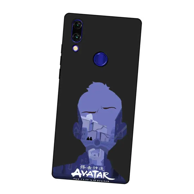 N256 Аватар Aang Черный силиконовый чехол для Xiaomi Redmi Note 3 4X5 5A 6 7 Pro Global |