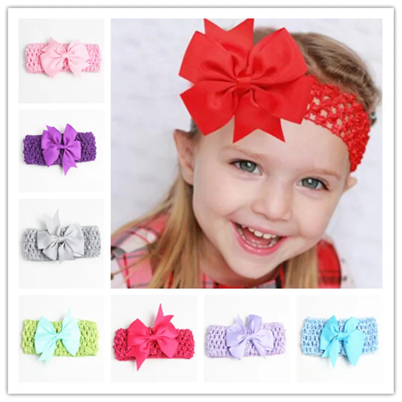 Эластичная Повязка на голову для девочек широкая Детская повязка бант Детские