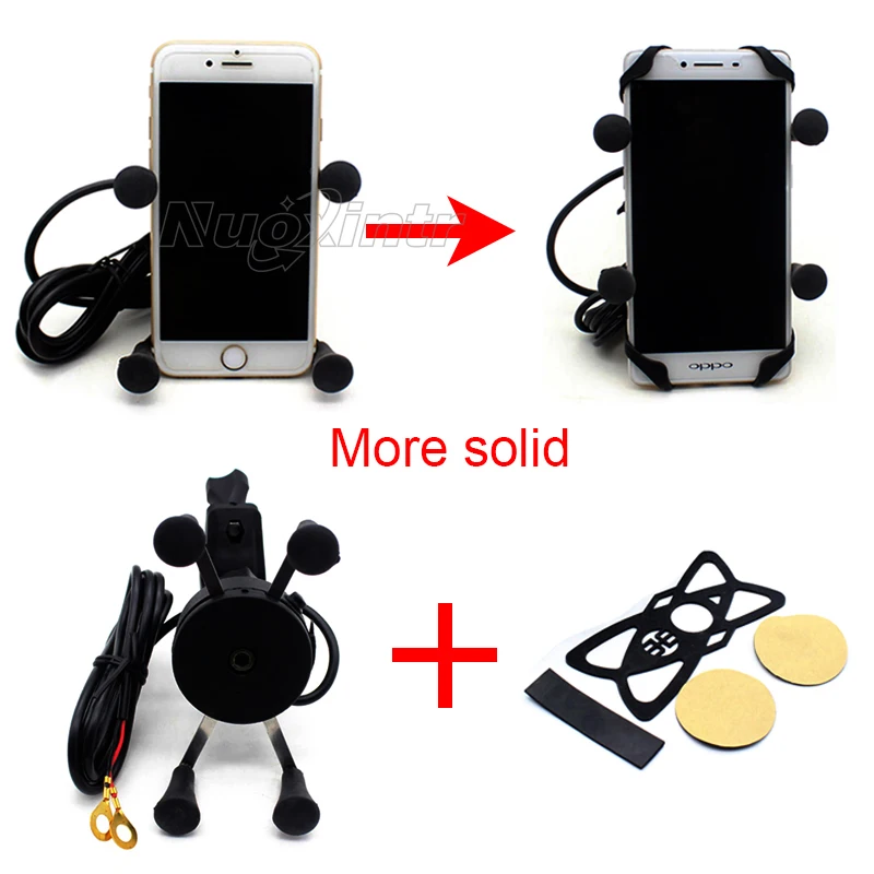 Зарядка для телефона Nuoxintr мотоциклетная с USB и кронштейном Harley Honda Suzuki Kawasaki Yamaha