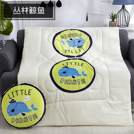 Cushion Blanket6 2 в 1 круглая подушка складное одеяло мультфильм Животные медведь лиса динозавр на кровати дети портативный диван пледы путешествия мягкие одеяла подушки - Цвет: Cushion Blanket6