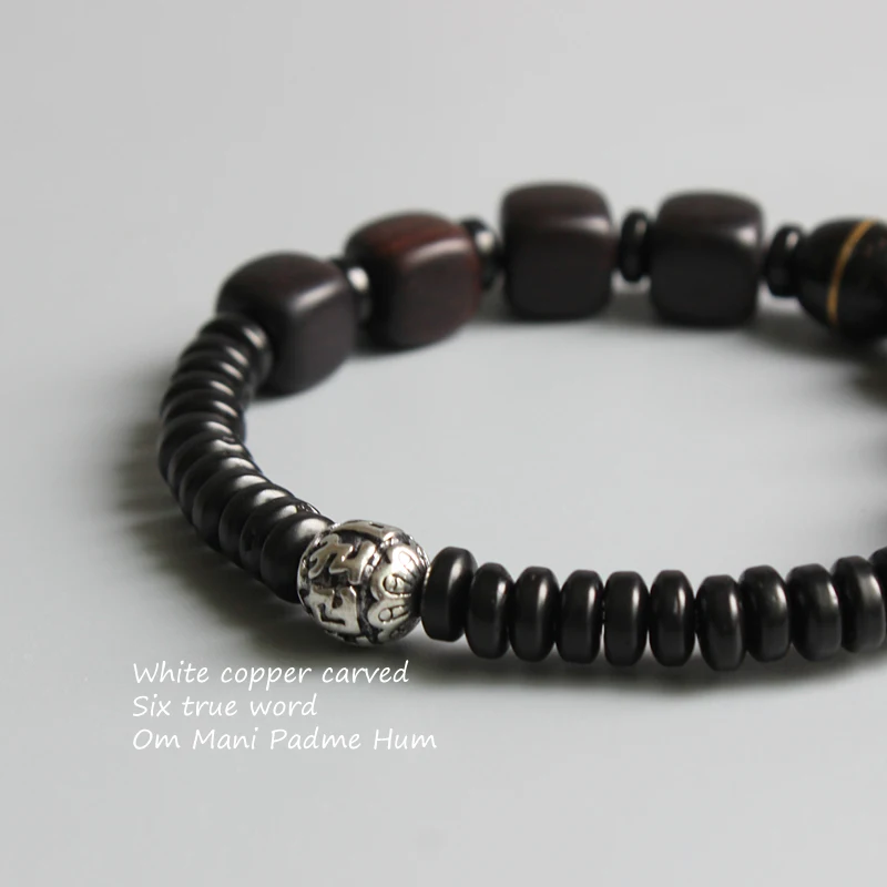 Тибетские буддийские бусины ручной работы Натуральный Темный шлифовальный