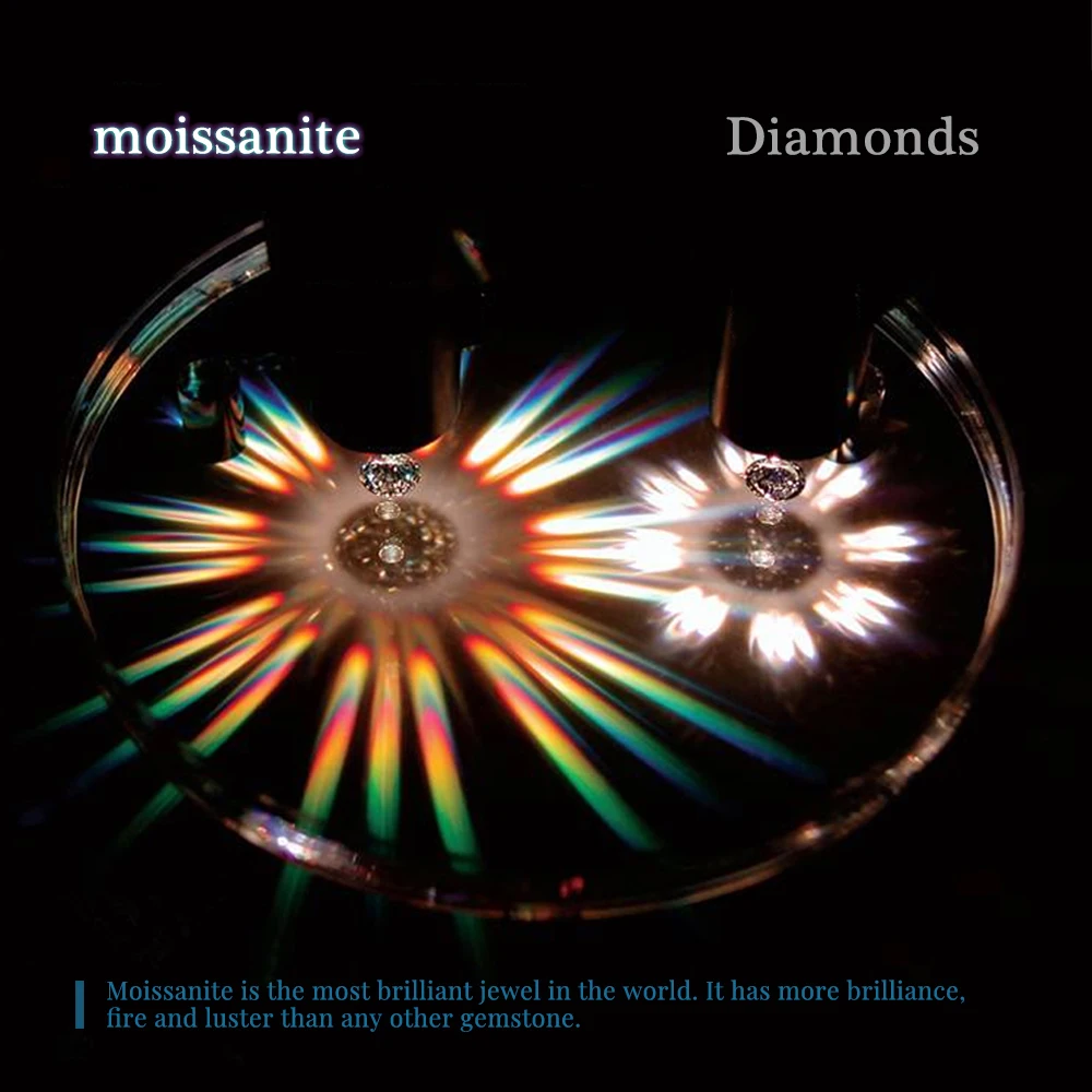 Никемс моиссанит 9 мм GH бесцветные круглые великолепные Сердца и стрелы огранки