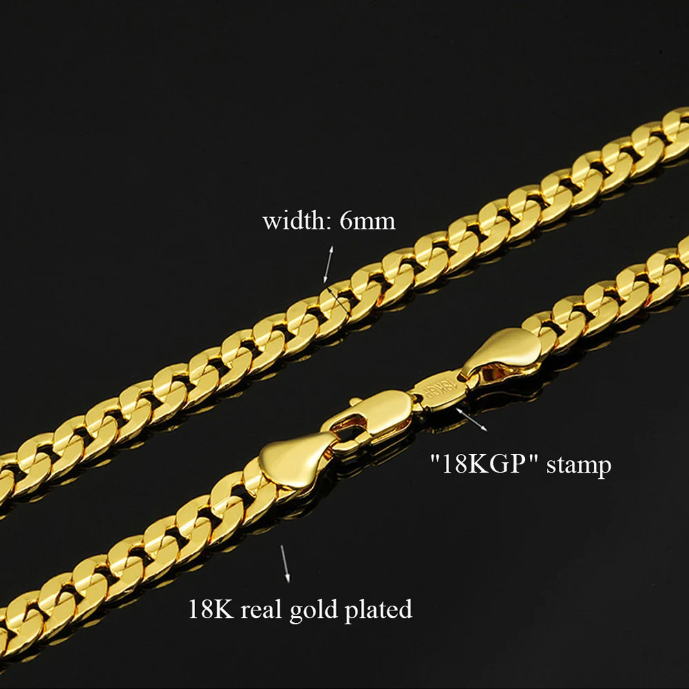 TTVOVO кубинские браслеты цепи для мужчин 6 мм 21 см золотой цвет мужские хип хоп панк
