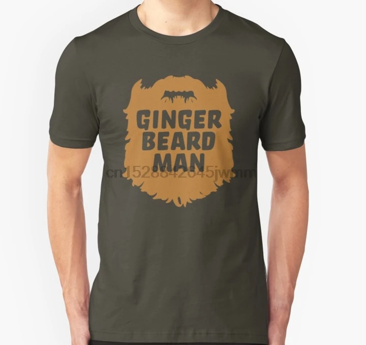 Мужская футболка с коротким рукавом Имбирная борода облегающая женская | одежда