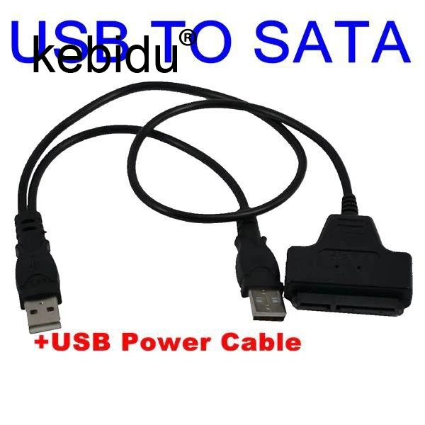 Kebidu двойной USB 2 0 на Sata 22 Pin 5 дюймов жесткий диск HDD адаптер конвертер