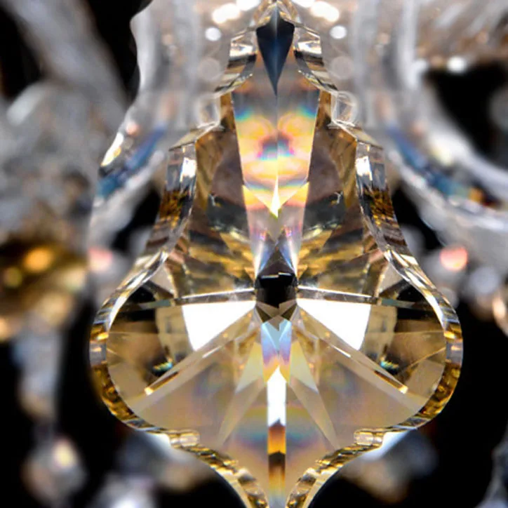 Светодиодные хрустальные люстры освещение Роскошная золотая столовая