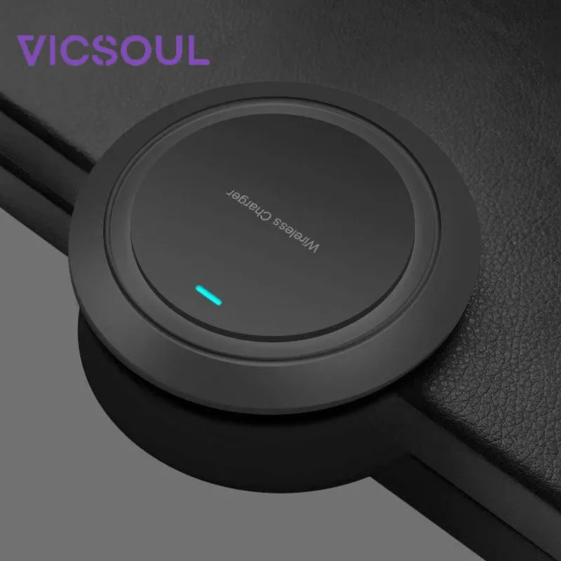 Беспроводное зарядное устройство VicSoul QI для iPhone 8/X/XR/XS/MAX Samsung Galaxy S9 S8 S7 S6 стандарт 5