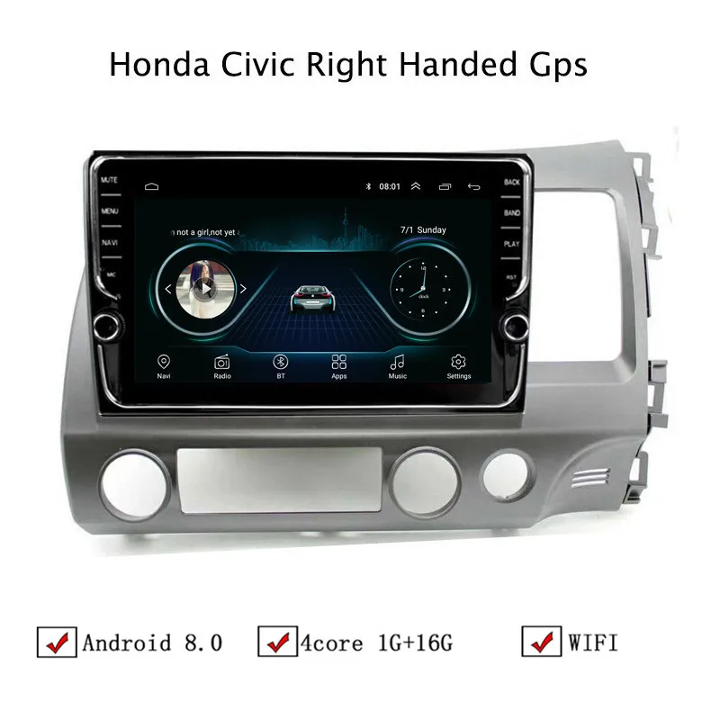 9 &quotAndroid 8 1 автомобиль gps навигации для Honda Civic 2004 2005 2006 2007 2008 2009 2010 2011 радио лучшие