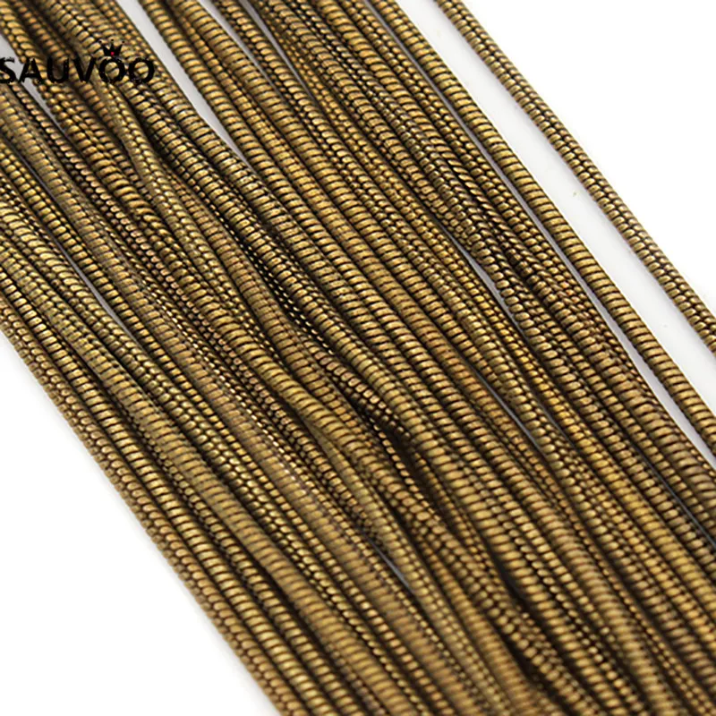 Цепочки SAUVOO 10 м/лот золотистые/Серебристые круглые змеиные звенья диаметр 1 5 мм