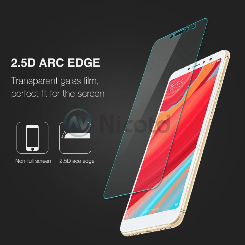 Закаленное стекло Nicotd для Xiaomi Redmi S2 5 99 дюйма 2.5D 0 26 мм 9H Премиум Защитная пленка