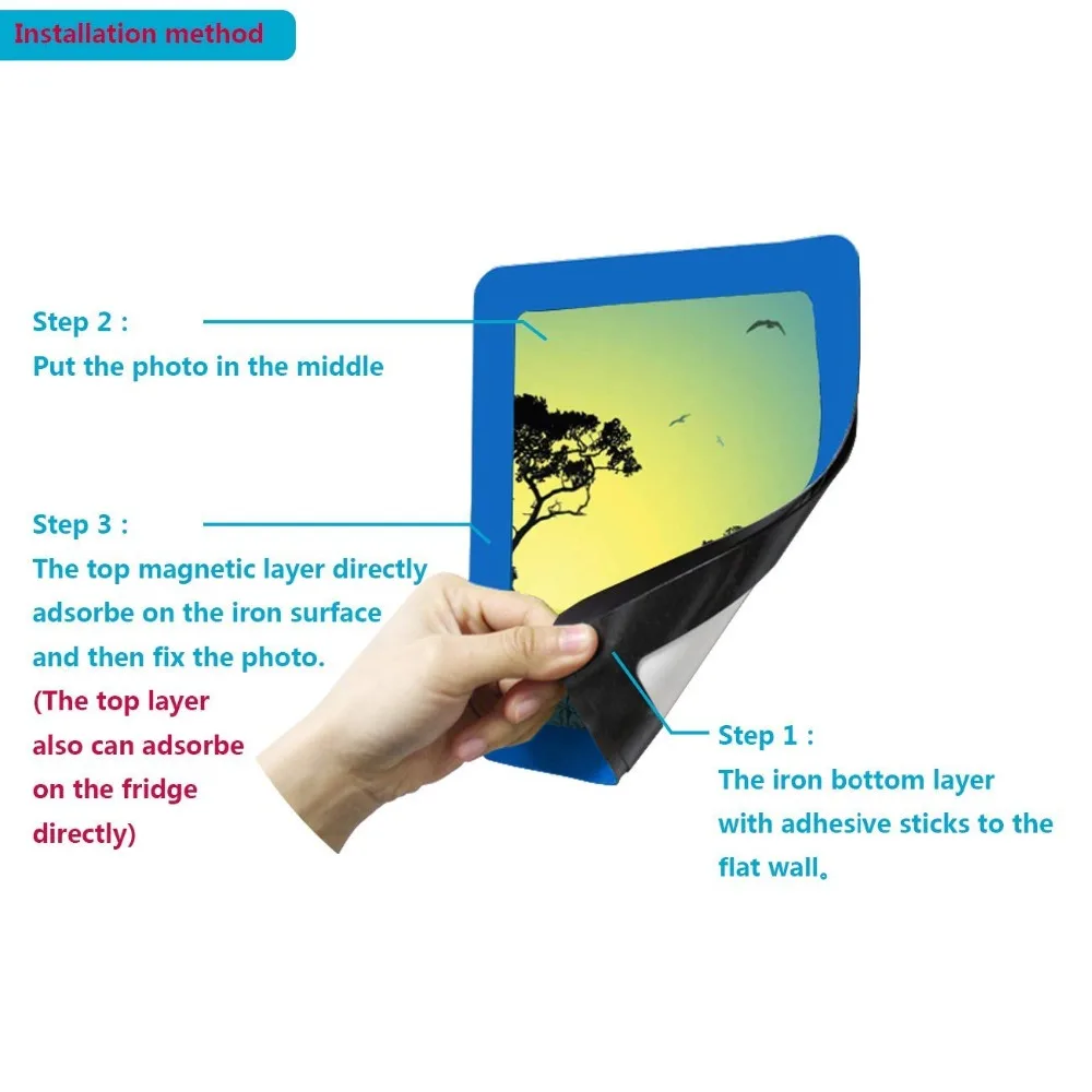 6 шт. разноцветные фоторамки идеи Магнитная белая доска композитная семейная