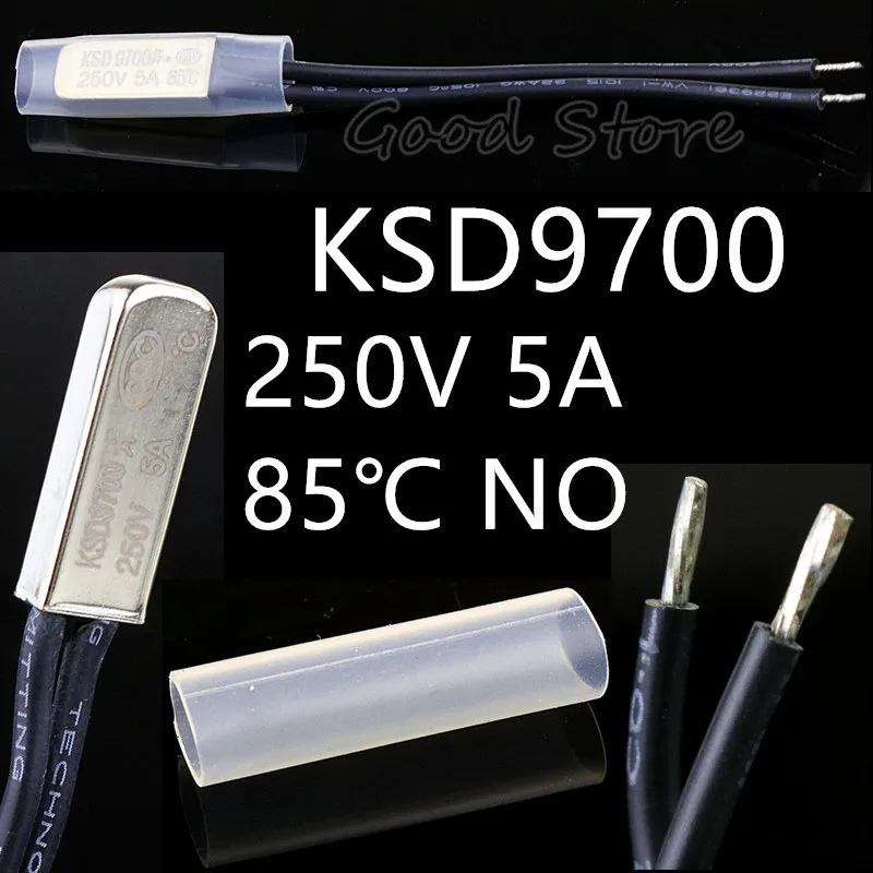 Терморегулятор KSD9700 250 В 5 А 85 градусов по Цельсию 1 шт.|Выключатели| |