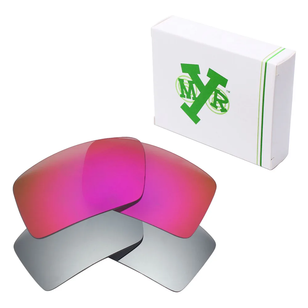 

2 Pairs Mryok POLARIZED Replacement Lenses for Oakley Eyepatch 1&2 Sunglasses Silver Titanium & Midnight Sun