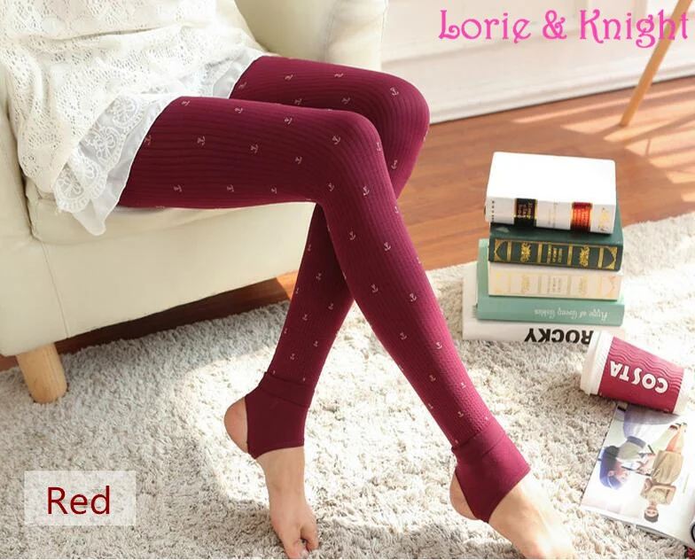 Японские Колготки с рисунком якоря сезон зима-осень плотные теплые тонкие